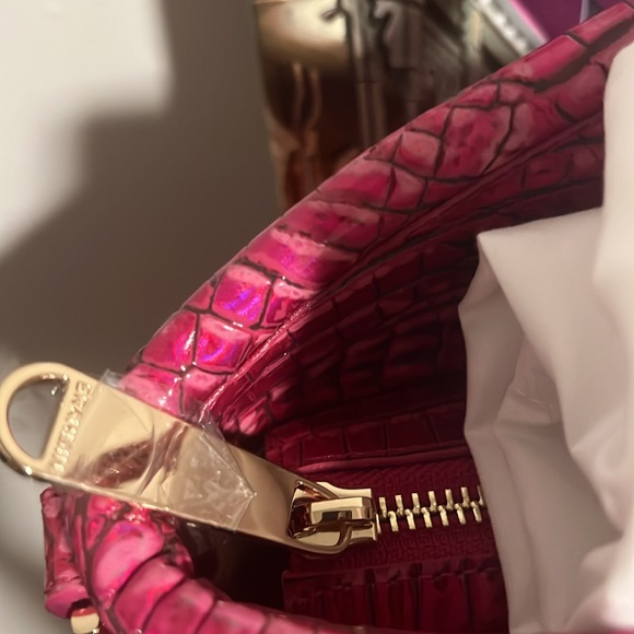 Brahmin Pink Croc-Embossed Tote - Picture 3 of 11